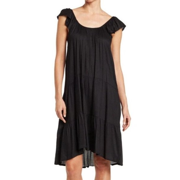 Boho Me Tiered Summer Dress Off the Shoulder Shift Size Small Light Flowy Cute - Picture 1 of 9